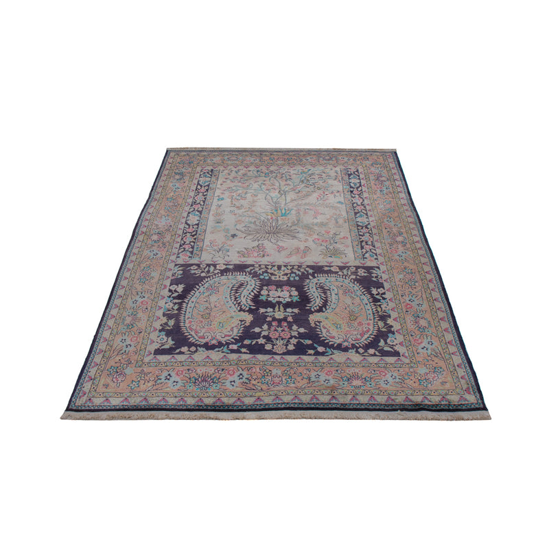 Silketeppe - Kashmir silke - 178 x 123 cm - beige