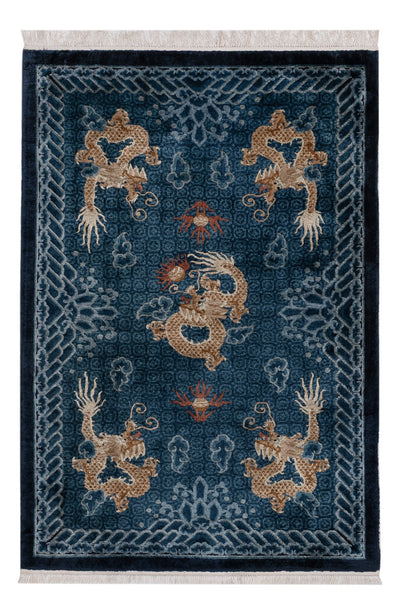 Kinesisk silke Teppe 123x187cm - Orientalsk teppe