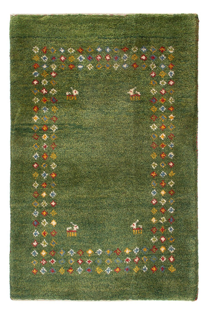 Persisk Gabbeh Teppe 89x62cm - Perserteppich Wollteppich