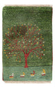 Persisk Gabbeh Teppe 60x40cm - Perserteppich Wollteppich