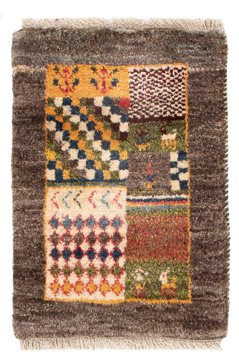 Persisk Gabbeh Teppe 60x40cm - Perserteppich Wollteppich