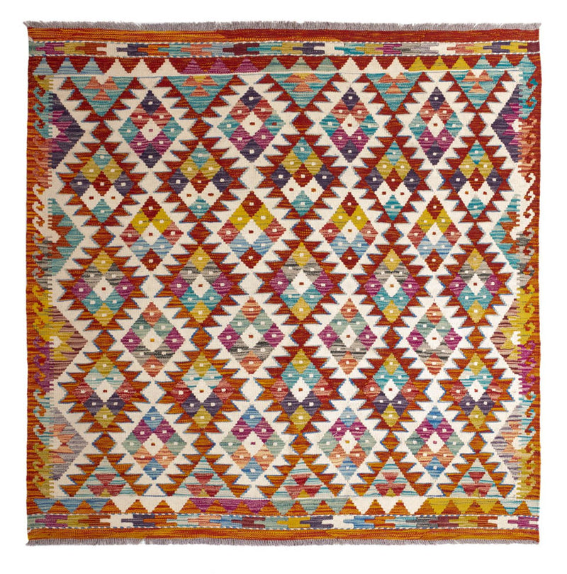 Kilim Maimana Teppe 152x152cm - Ullteppe