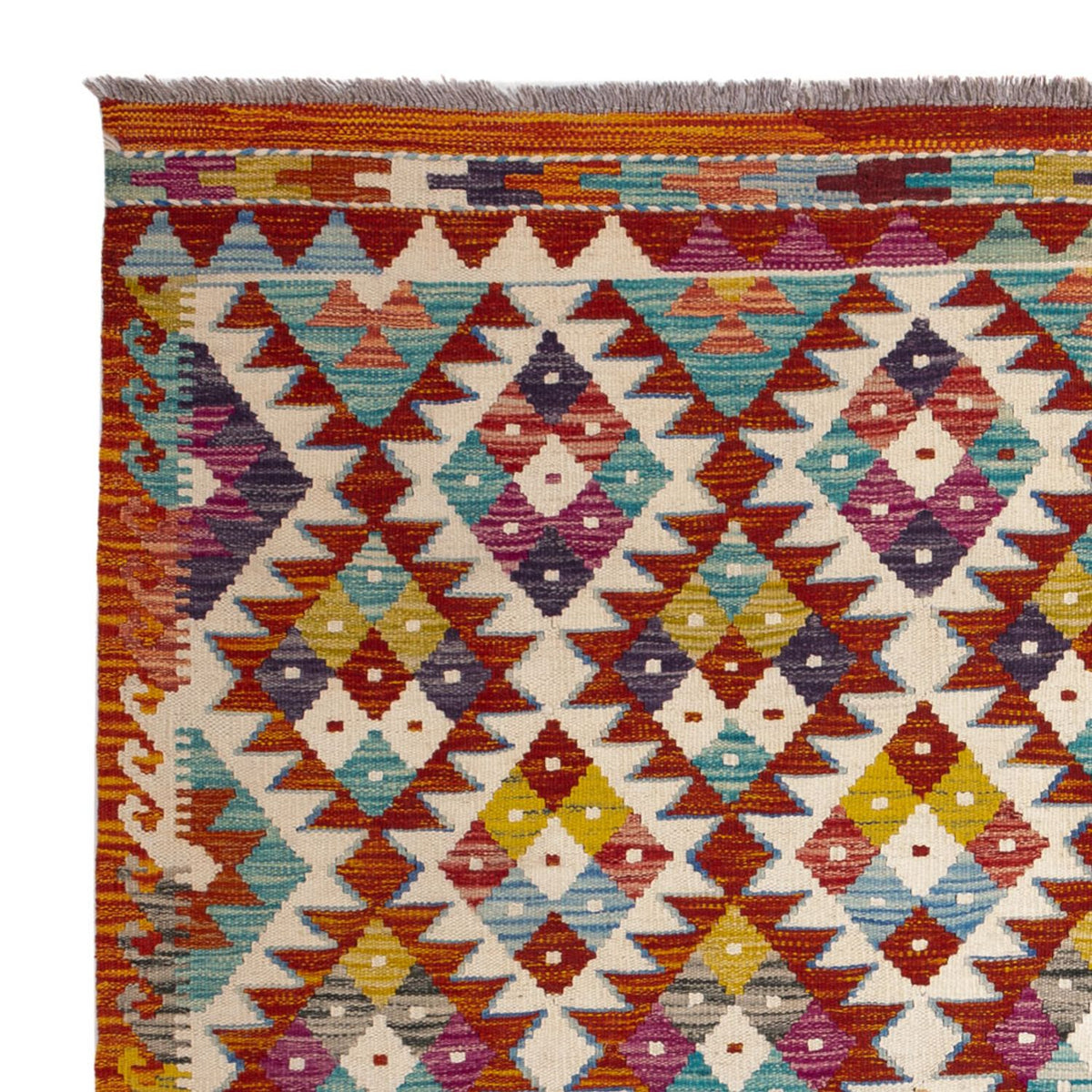 Kilim Maimana Teppe 152x152cm - Ullteppe