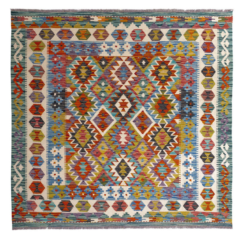 Kilim Maimana Teppe 154x154cm - Ullteppe