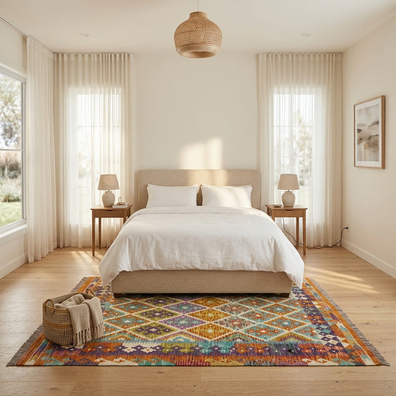 Kilim Maimana Teppe 158x152cm - Ullteppe