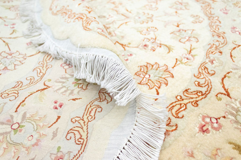 Persisk teppe - Tabriz - Premium rundt  - 148 x 148 cm - beige