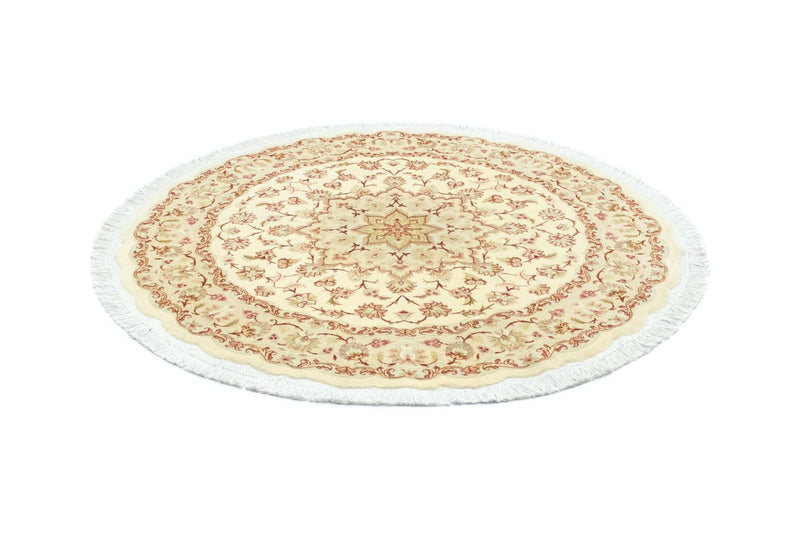 Persisk teppe - Tabriz - Premium rundt  - 148 x 148 cm - beige