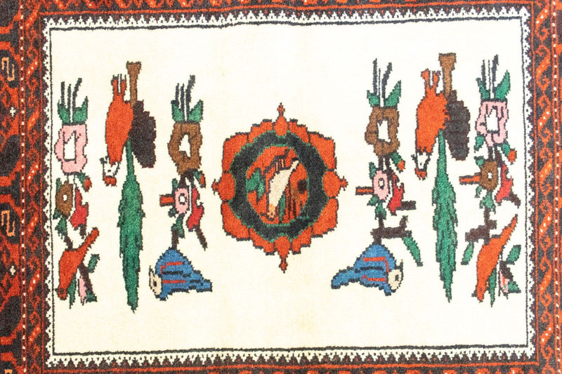 Balutsj-teppe - 157 x 90 cm - oransje