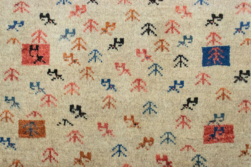 Persisk Gabbeh Teppe 128x73cm - Perserteppich Wollteppich