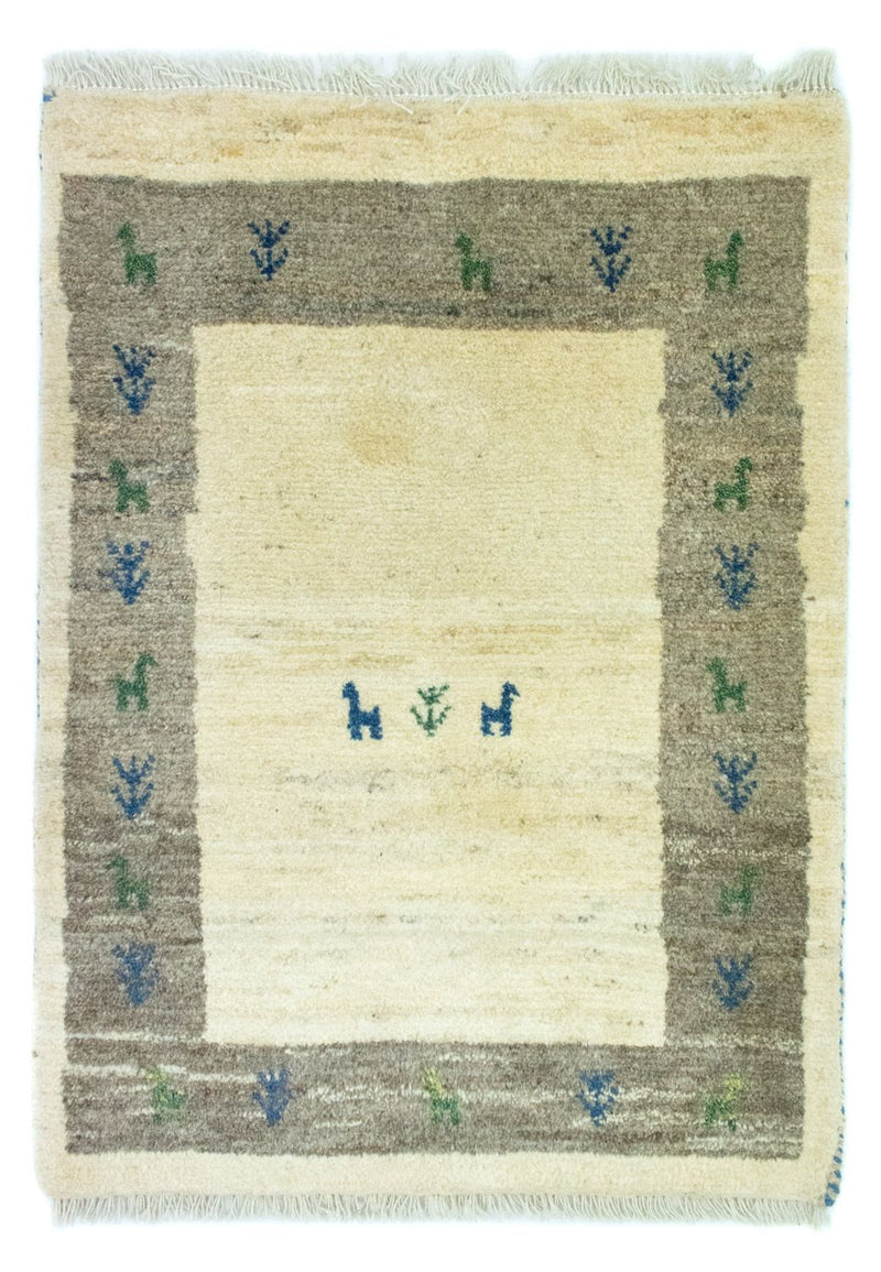 Persisk Gabbeh Teppe 88x67cm - Perserteppich Wollteppich