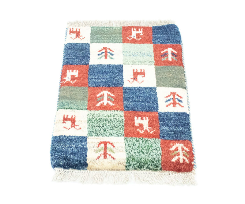 Persisk Gabbeh Teppe 60x40cm - Perserteppich Wollteppich