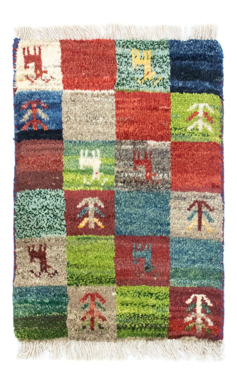 Persisk Gabbeh Teppe 60x40cm - Perserteppich Wollteppich