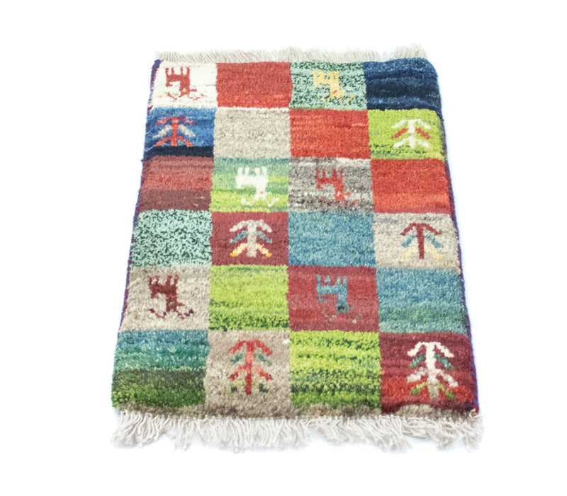 Persisk Gabbeh Teppe 60x40cm - Perserteppich Wollteppich