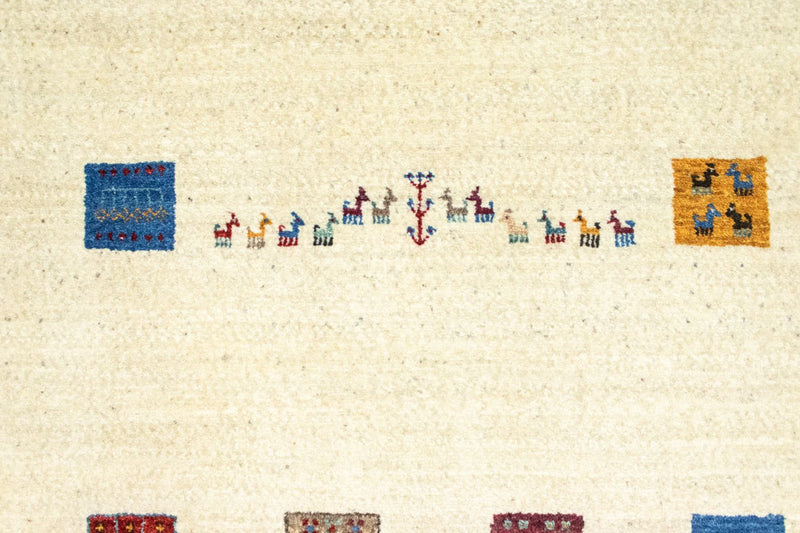 Gabbeh teppe - Loribaft persisk teppe - 128 x 80 cm - beige