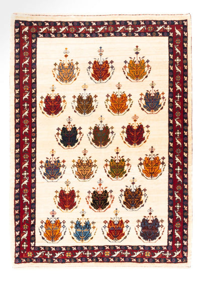 Persisk Gabbeh Teppe 105x140cm - Perserteppich Wollteppich