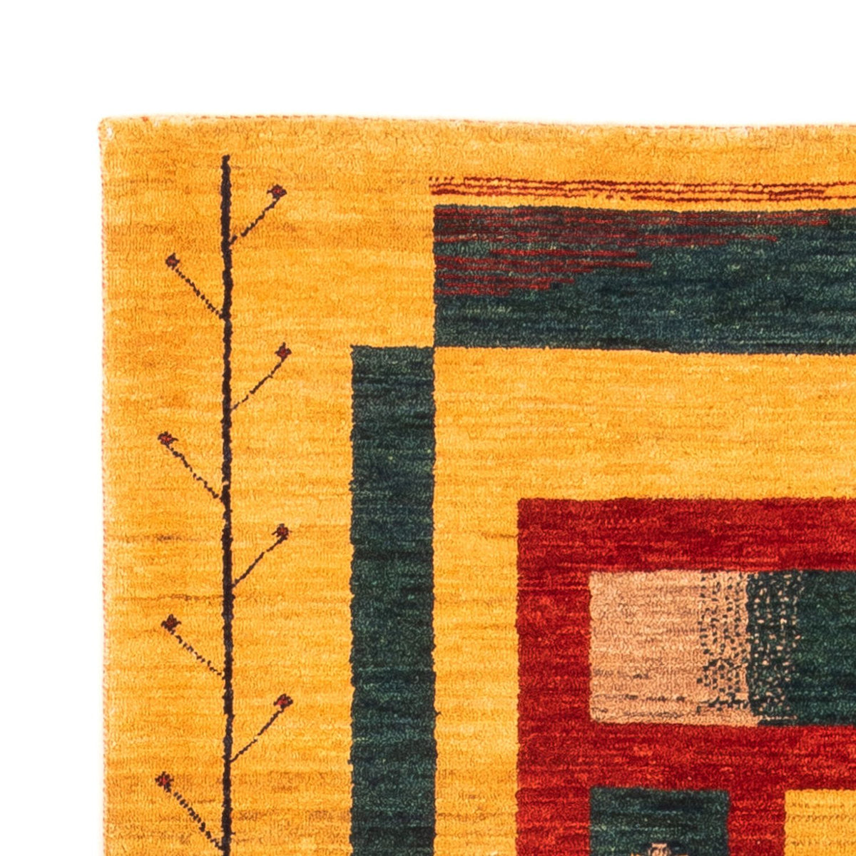 Persisk Gabbeh Teppe 80x198cm - Perserteppich Wollteppich
