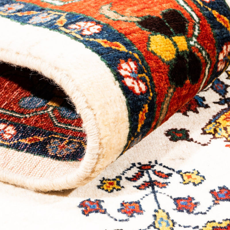 Gabbeh-teppe - persisk - 194 x 127 cm - krem
