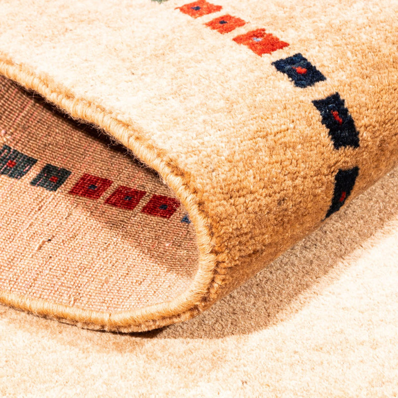 Løper Gabbeh-teppe - persisk - 196 x 82 cm - beige