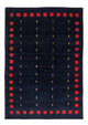 Gabbeh-teppe - persisk - 200 x 146 cm - mørkeblå