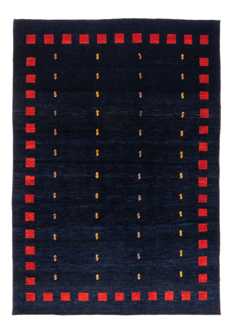 Gabbeh-teppe - persisk - 200 x 146 cm - mørkeblå