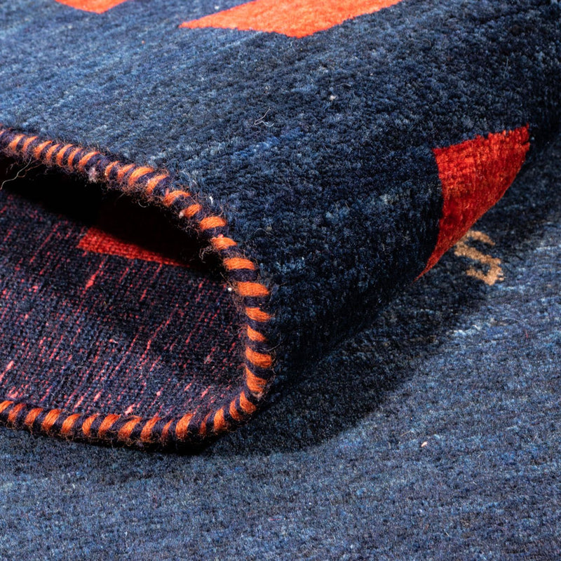 Gabbeh-teppe - persisk - 200 x 146 cm - mørkeblå