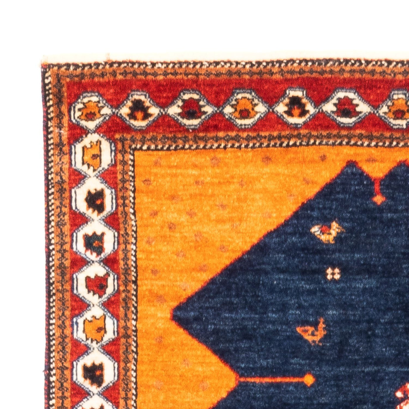 Gabbeh-teppe - persisk - 164 x 103 cm - mørkeblå