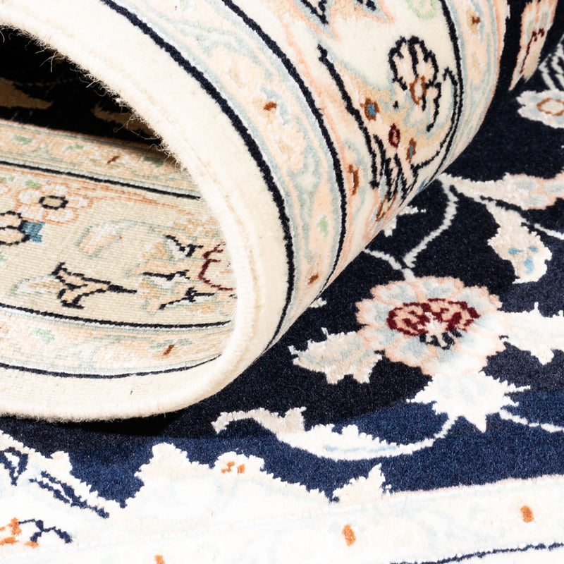 Persisk teppe - Nain - Premium - 159 x 105 cm - mørkeblå