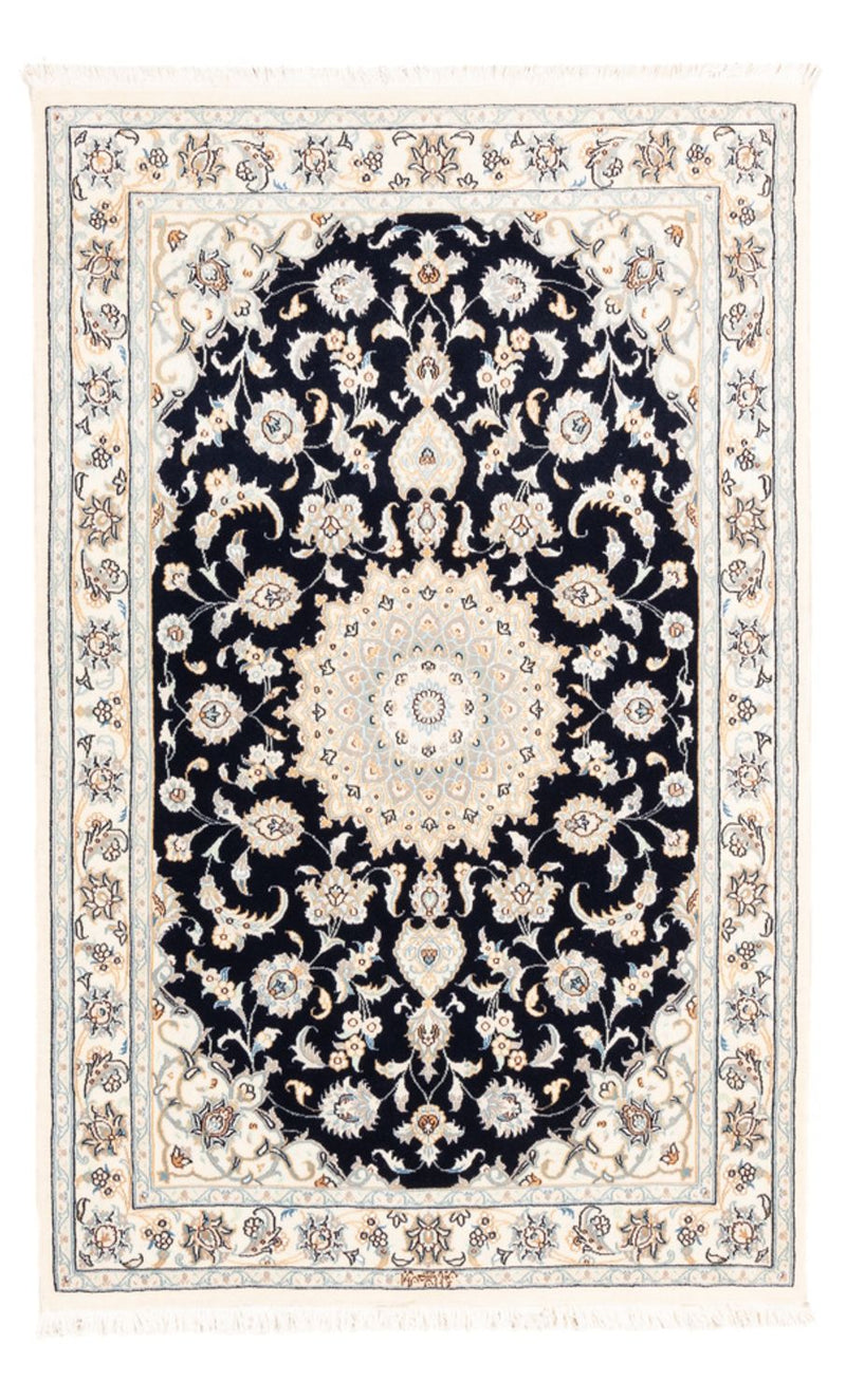 Persisk teppe - Nain - Premium - 154 x 104 cm - mørkeblå