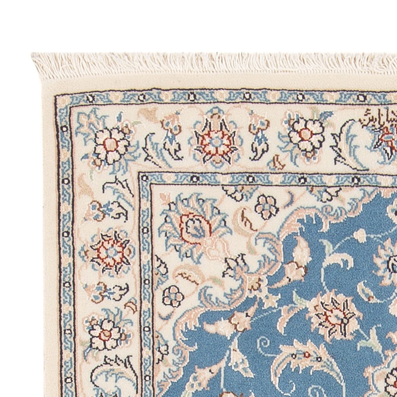 Persisk teppe - Nain - Premium - 122 x 81 cm - lyseblå