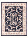 Tabriz - 50 Raj Teppe 151x202cm - Persisk teppe - Rektangulær / Mørkeblå / 151 x 202 cm Rektangulær