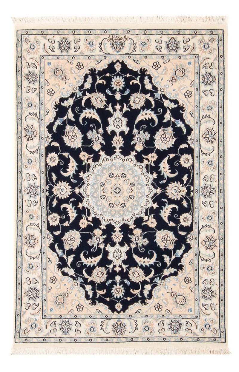Persisk teppe - Nain - Premium - 120 x 81 cm - mørkeblå