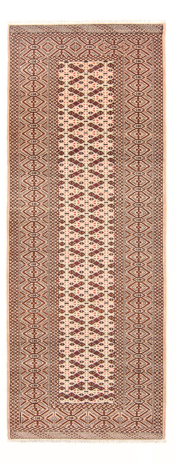 Løper Turkaman teppe - 282 x 100 cm - krem