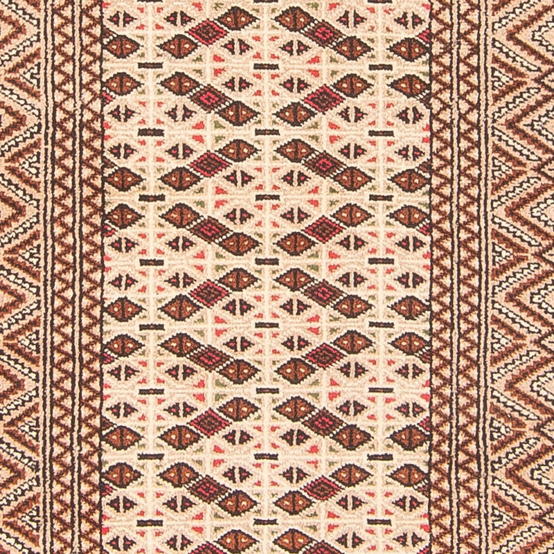 Løper Turkaman teppe - 282 x 100 cm - krem