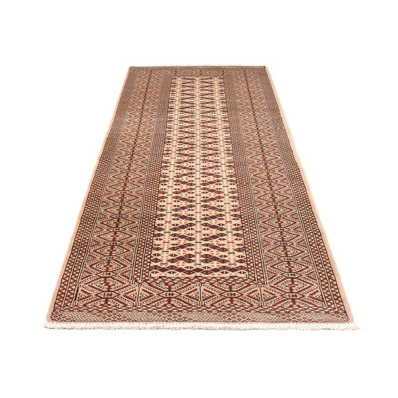 Løper Turkaman teppe - 282 x 100 cm - krem