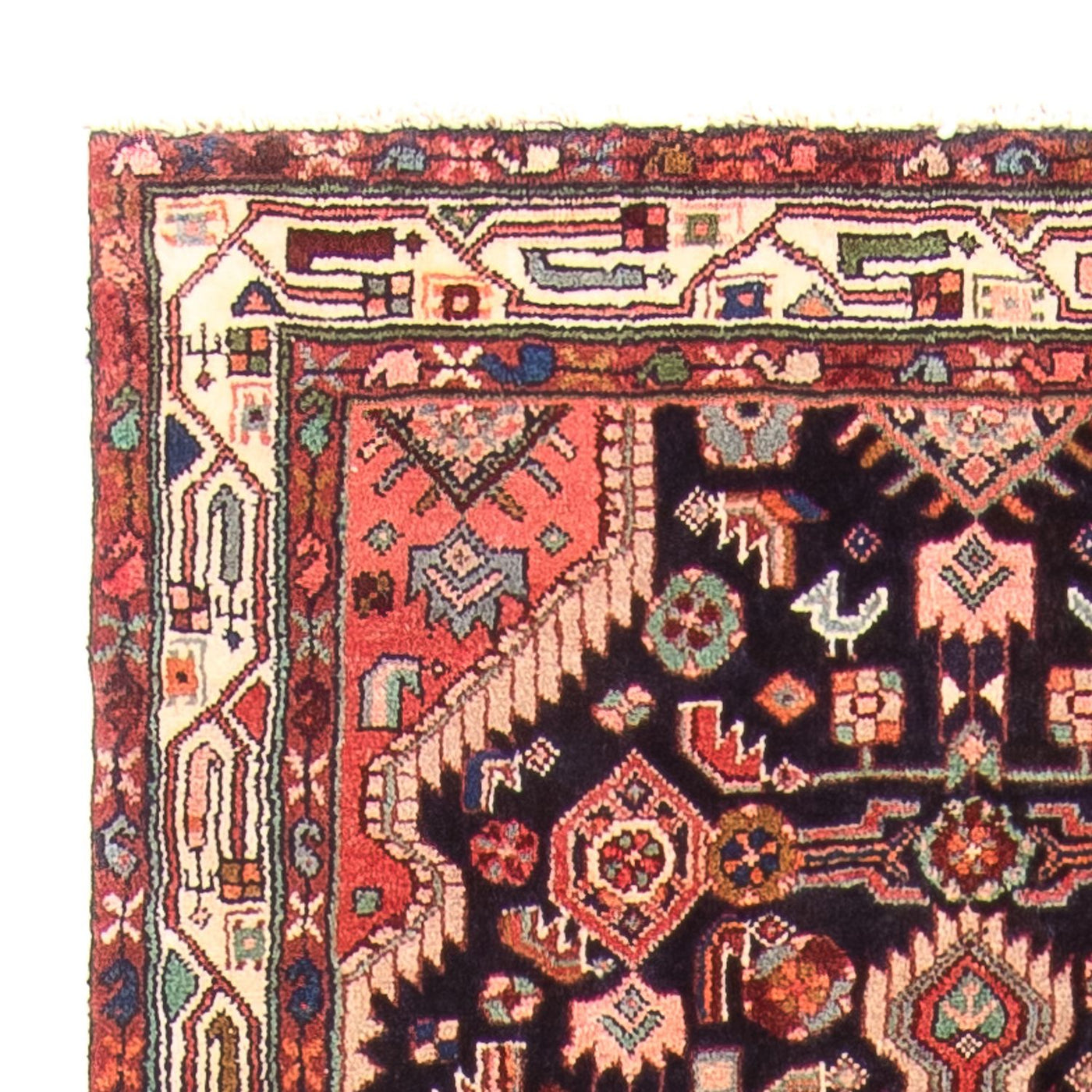 Løper Persisk teppe - Nomadisk - 307 x 97 cm - mørkeblå