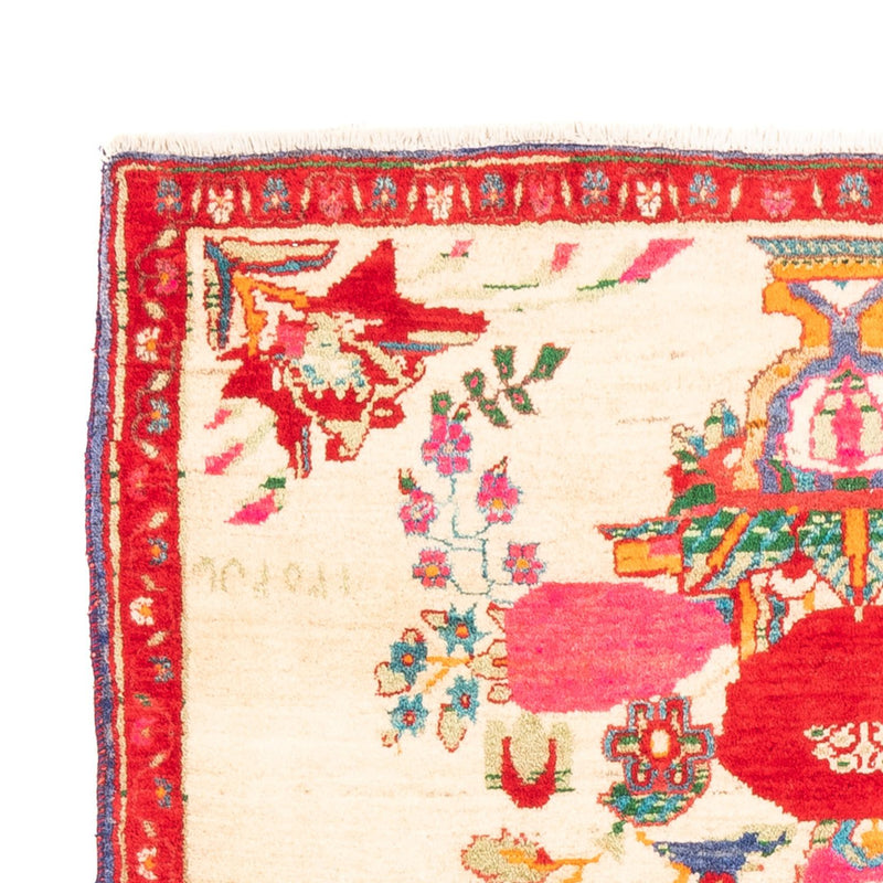 Persisk teppe - Nomadisk - 145 x 113 cm - krem