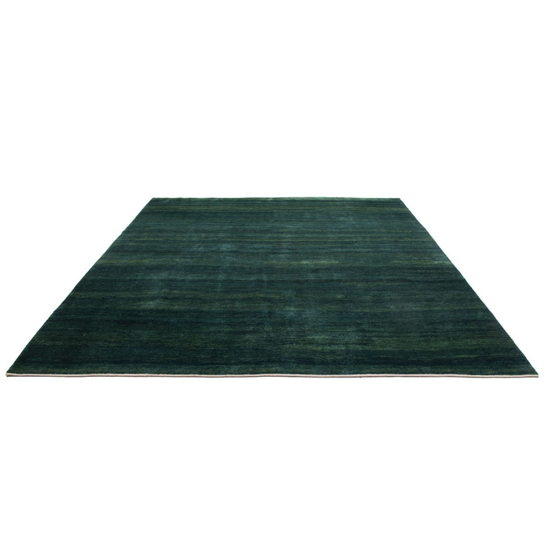 Gabbeh-teppe - persisk - 380 x 335 cm - mørkegrønn