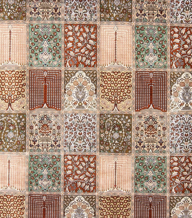 Silketeppe - Ghom Silk - Premium square  - 302 x 297 cm - flerfarget