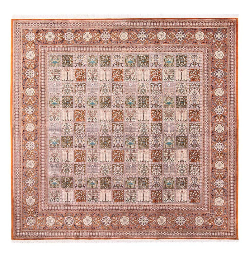 Qom silke Teppe 250x250cm - Persisk teppe
