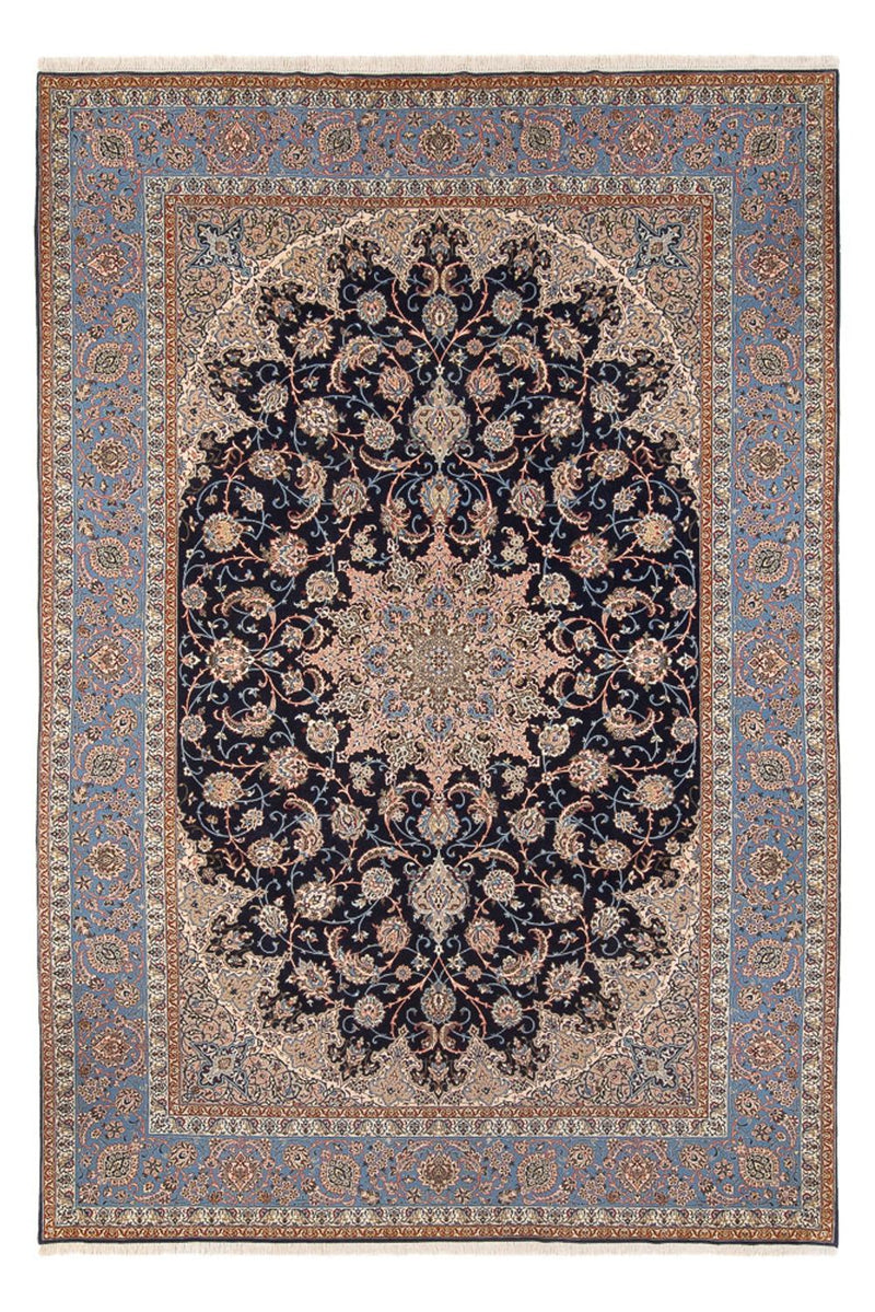 Persisk teppe - Isfahan - premium - 355 x 255 cm - mørkeblå