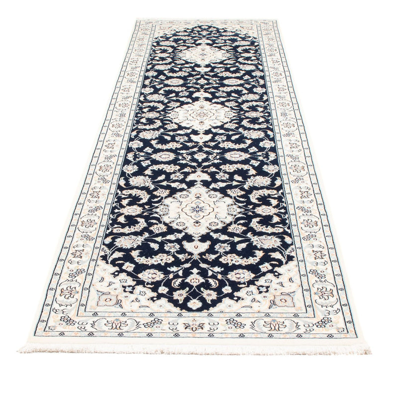 Nain - 6La teppe 81x302cm - Persisk teppe - mørkeblå