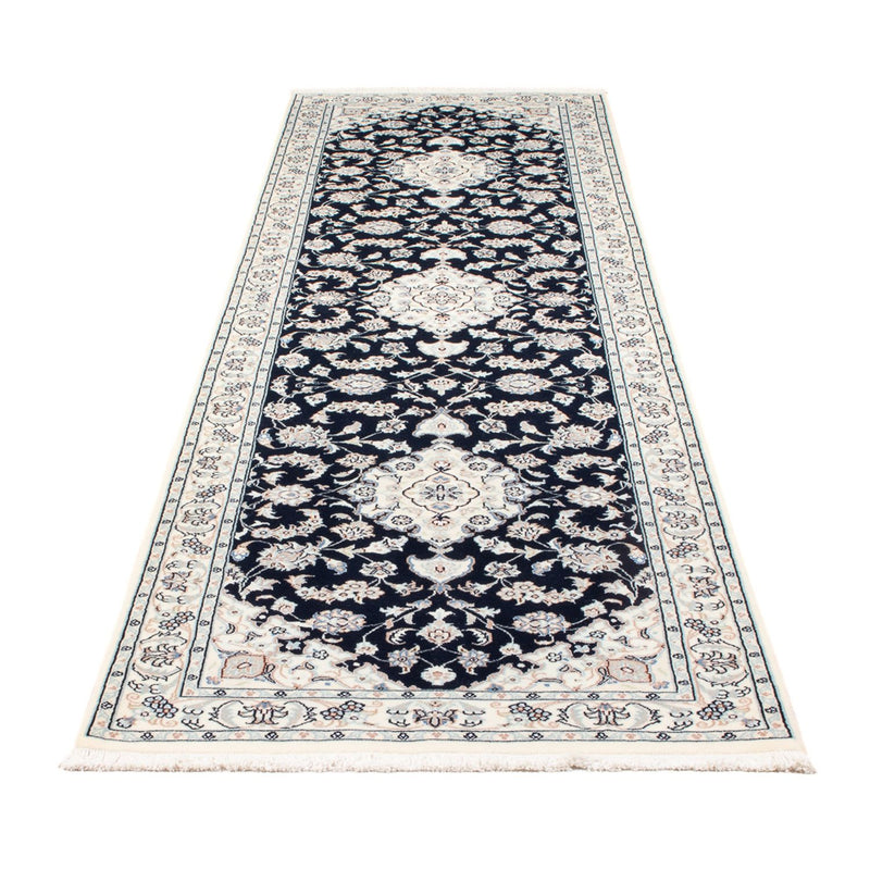 Nain - 6La teppe 84x299cm - Persisk teppe - mørkeblå