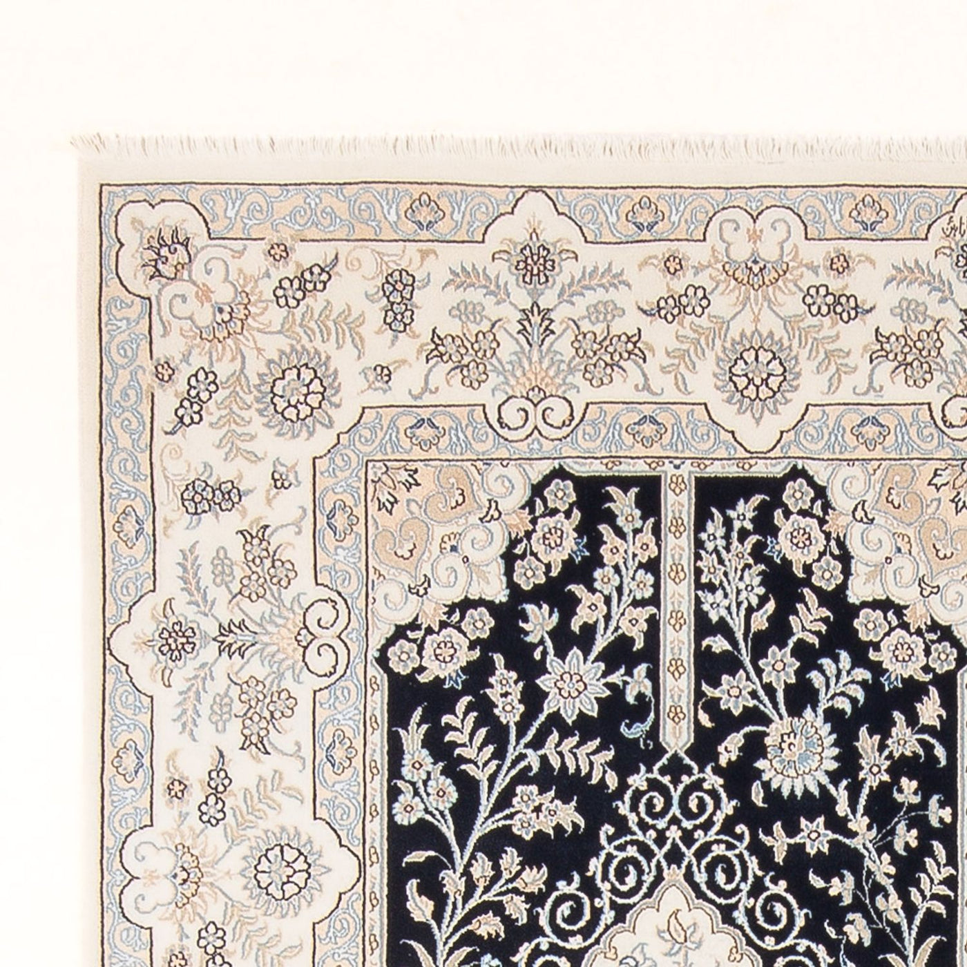 Persisk teppe - Nain - Premium - 297 x 200 cm - mørkeblå