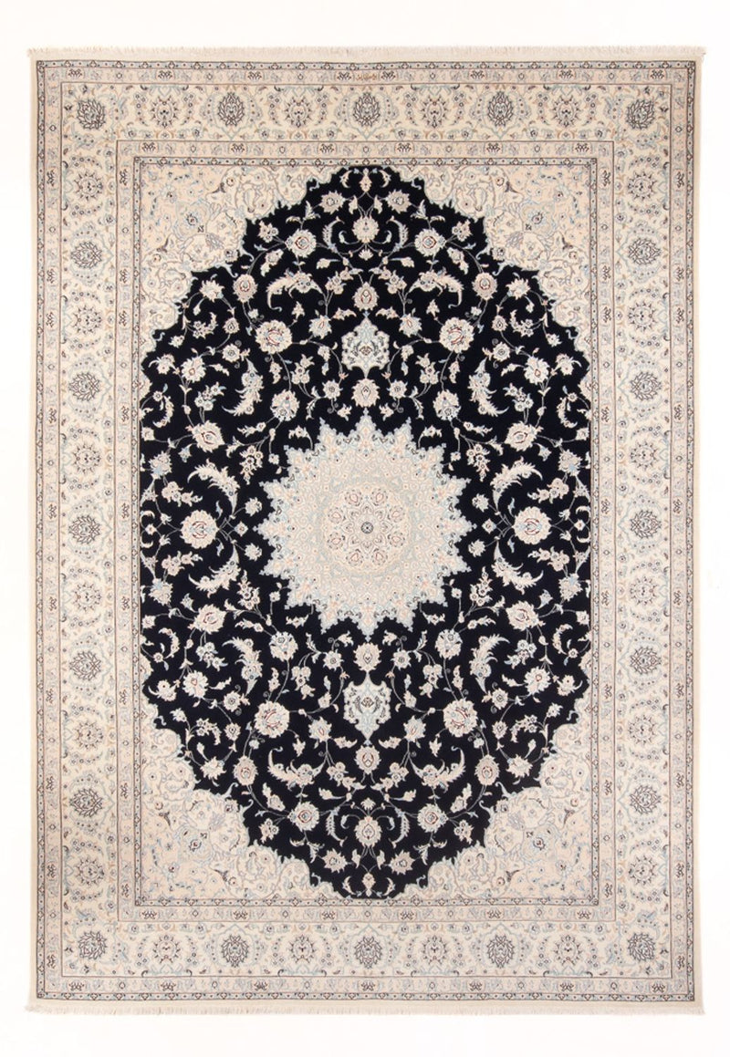 Persisk teppe - Nain - Premium - 340 x 246 cm - mørkeblå