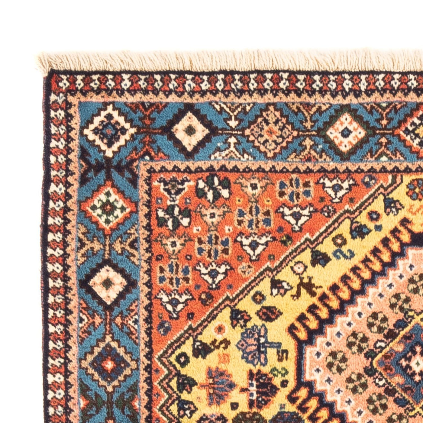 Persisk teppe - Nomadisk - 123 x 83 cm - gul