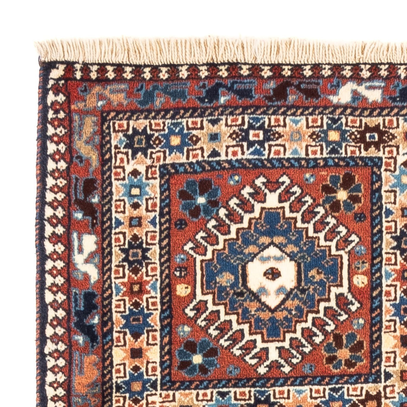 Persisk teppe - Nomadisk - 132 x 82 cm - flerfarget