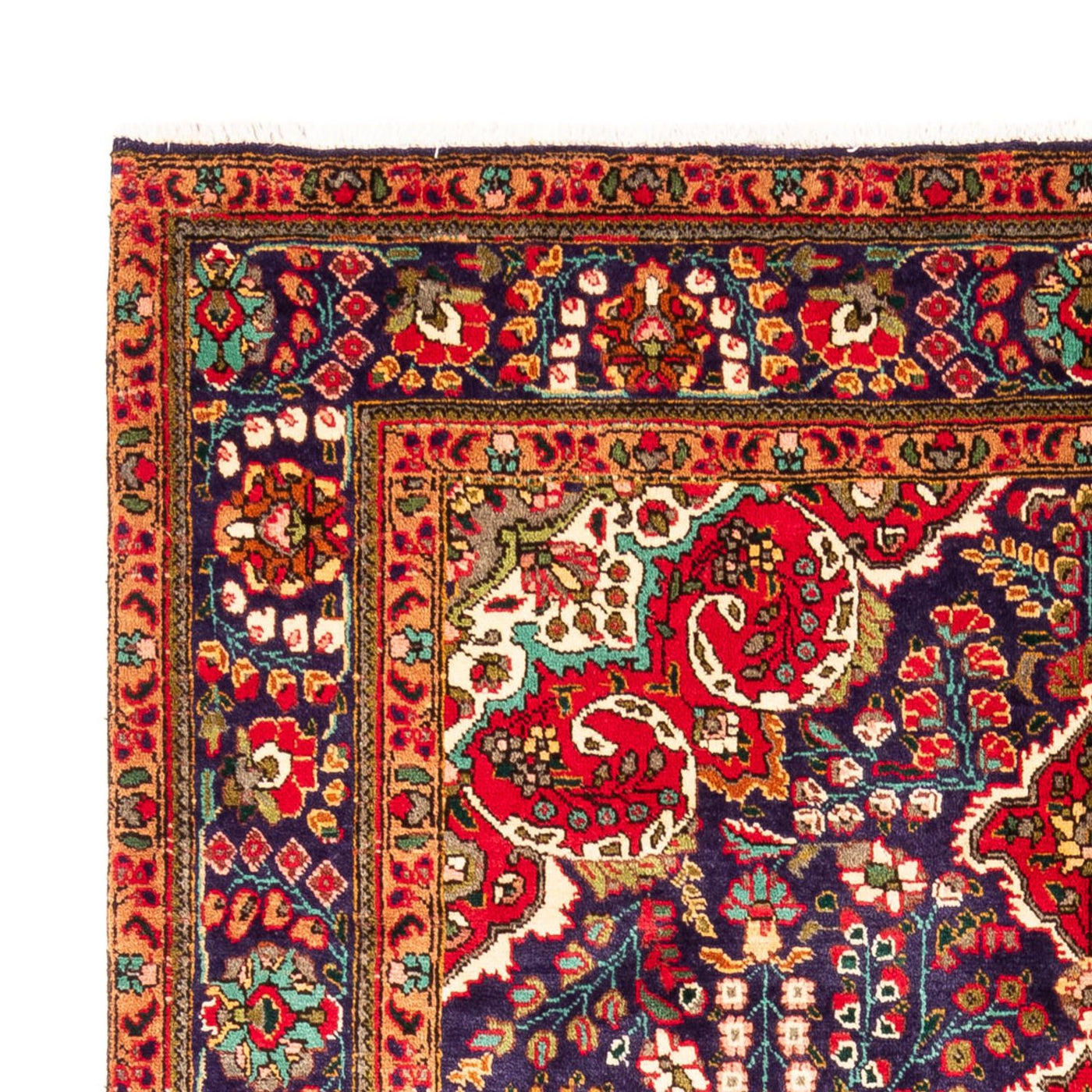 Persisk teppe - Tabriz - 300 x 206 cm - mørkeblå