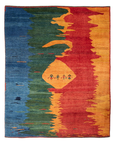 Persisk Gabbeh Teppe 198x240cm - Perserteppich Wollteppich