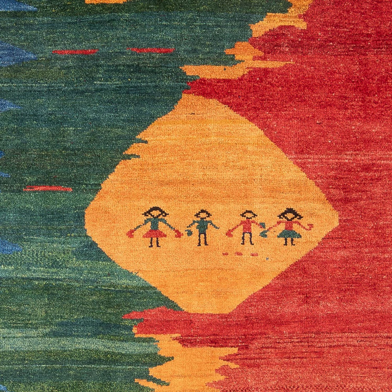 Persisk Gabbeh Teppe 240x198cm - Perserteppich Wollteppich