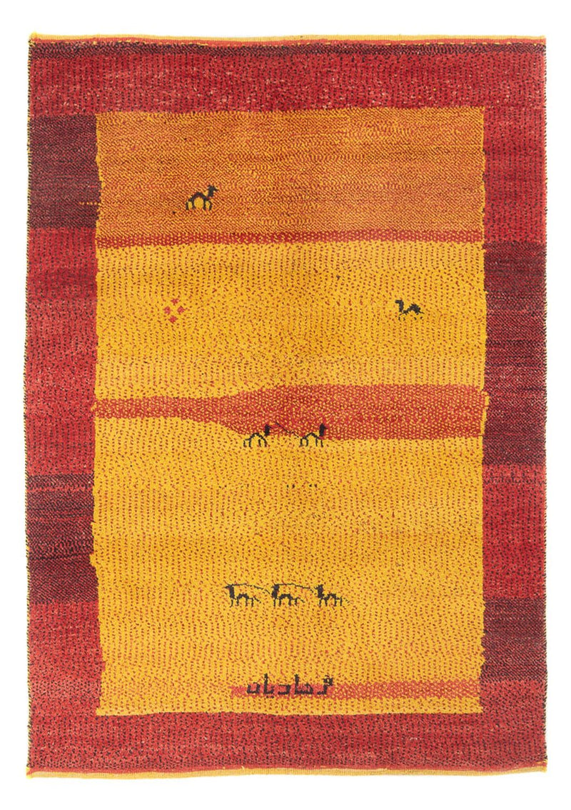 Persisk Gabbeh Teppe 124x170cm - Perserteppich Wollteppich
